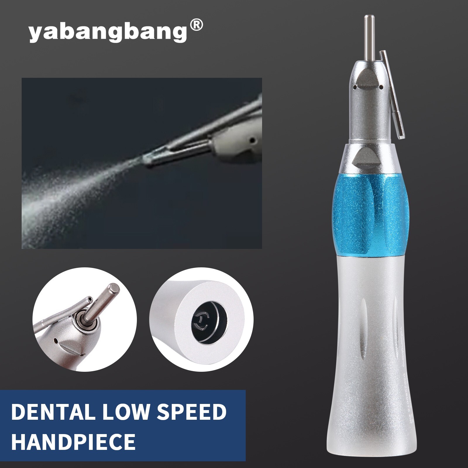 Dental 1:1 Surgical Straight Nose Cone Low Speed Handpiece w/ Irrigation Pipe MX