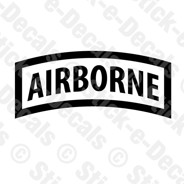 AIRBORNE Decal United States Army Tab Truck Rear Window Multiple Sizes Available