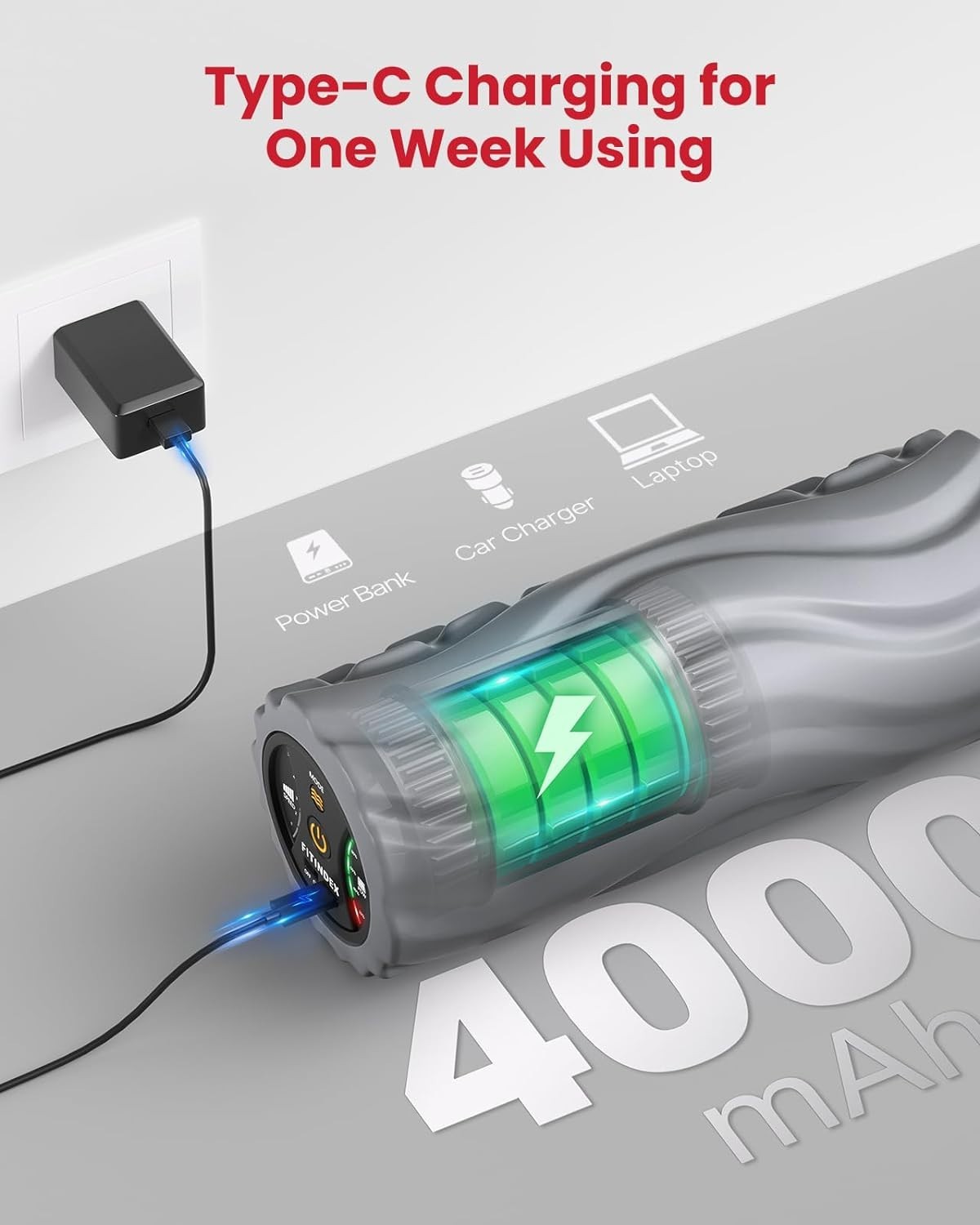 Rechargeable Foam Roller for Physical Therapy