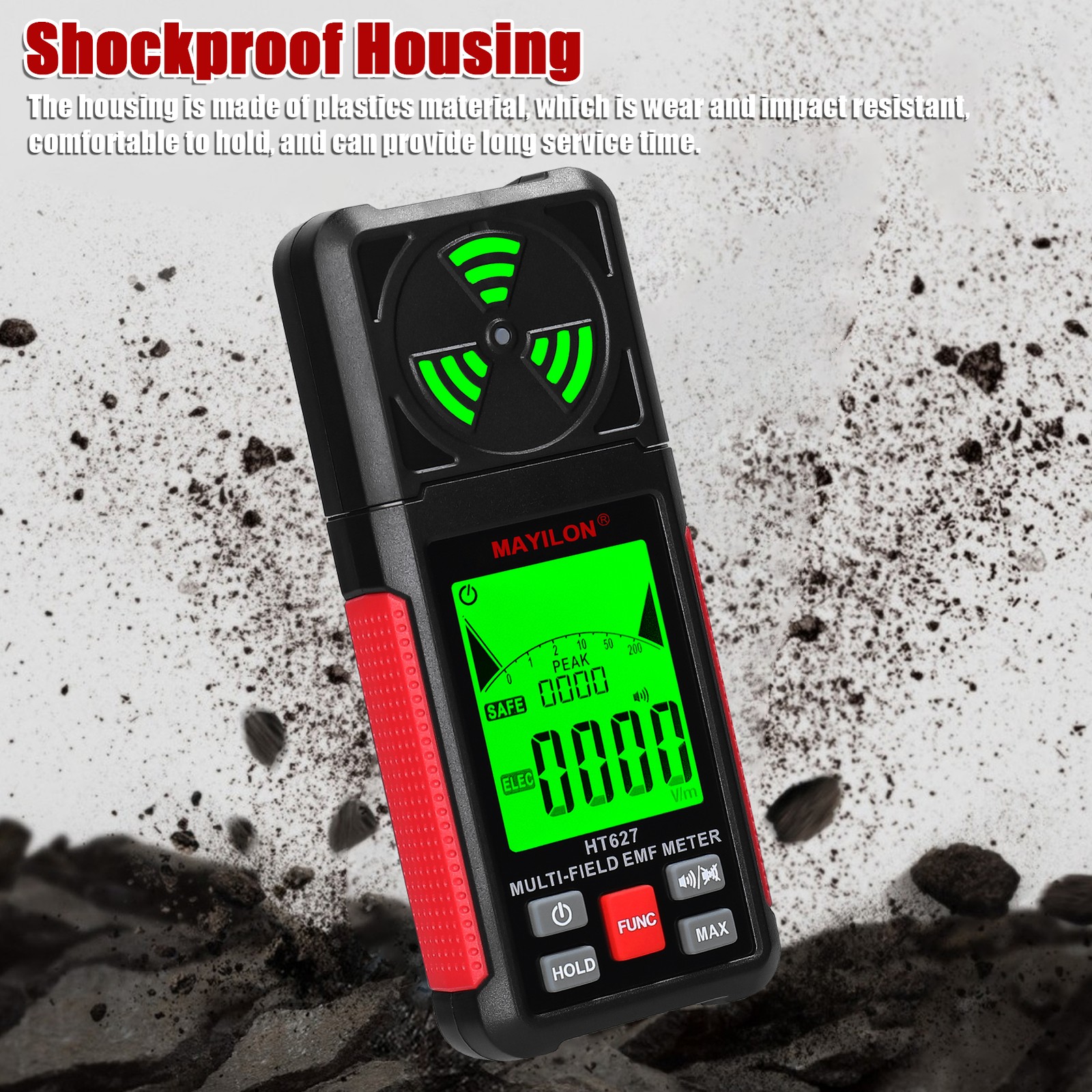 MAYILON Handheld EMF Meter Portable Electromagnetic Radiation Detector V1