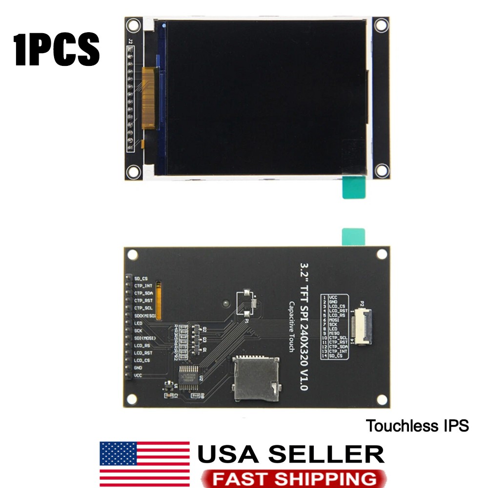 3.2 inch SPI Serial TFT LCD Display Module IPS Touch Screen 240X320 ILI9341V DIY