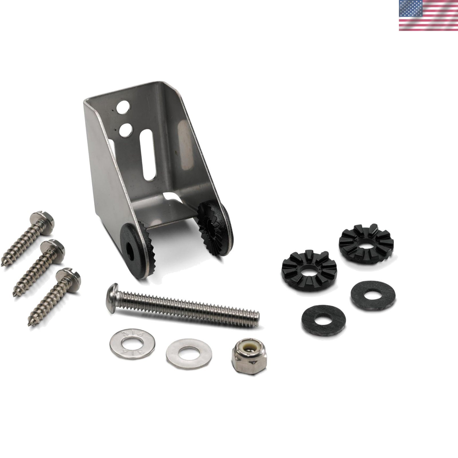 Stainless Steel Transom Mounting Bracket for Secure Marine Use - 7.5 x 1 x 3.5