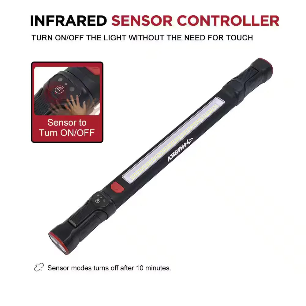 Husky LED Work Light Rechargeable 2500 Lumen Touchless Infrared Magnetic
