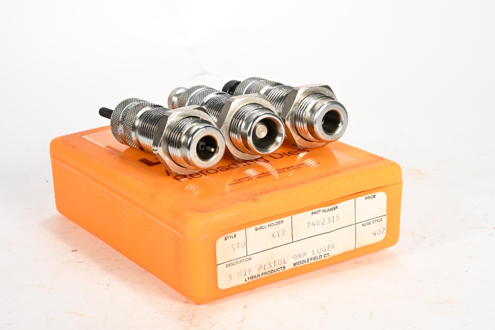 Lyman A-A STEEL 3 Die Set 9mm 7462315 EXCELLENT SHAPE
