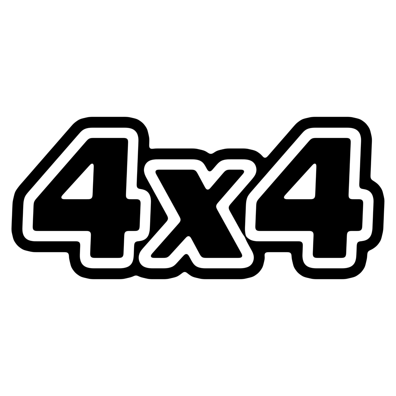4x4 Decal - Offroad 4x4 Sticker - Buy 1 Get 1 Free