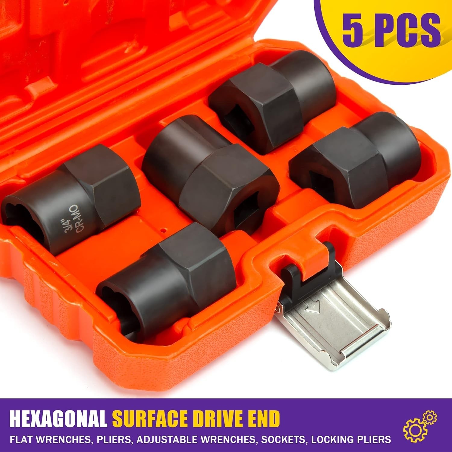 Impact Nut Bolt Extractor Tool Set Heavy Duty Bolt Nut Remover For Stripped Dama