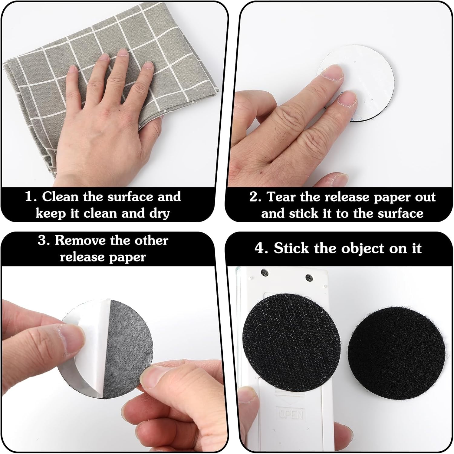 🔥20 Pairs Hook & Loop Fastener/Dots Self Sticky Circle Hook and Loop 1.97"🔥