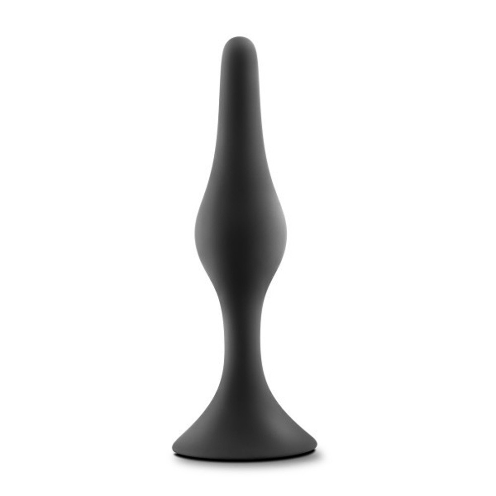 Blush Adventures Platinum Silicone Beginner Plug - Medium - Black