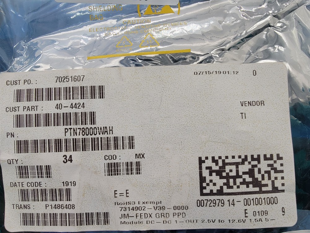 New (3pcs) PTN78000WAH TEXAS INSTRUMENTS Module Converter