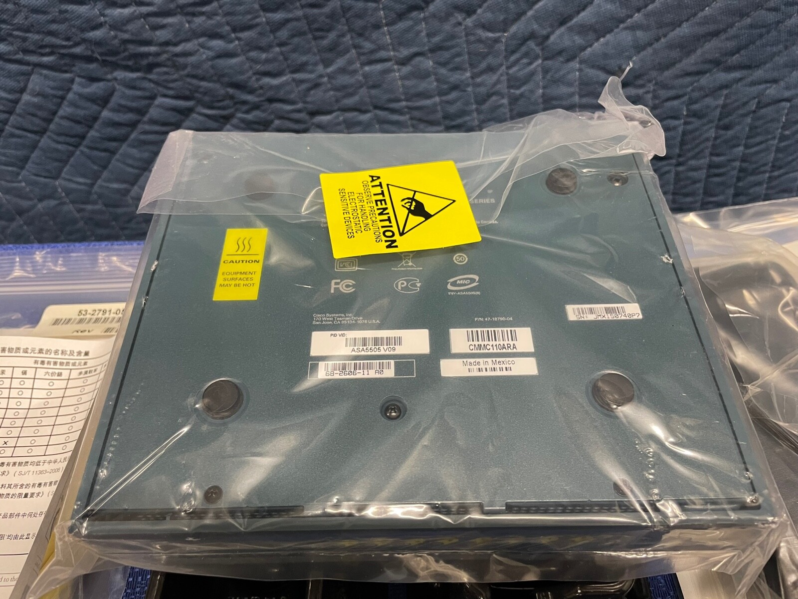 Cisco ASA 5505 V09 Fast Ethernet Firewall Security Appliance Open Box