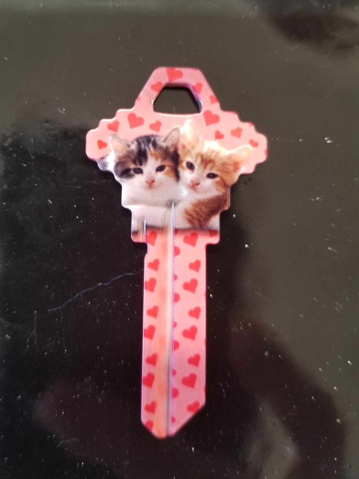 KITTENS WITH HEARTS PRINTED SCHLAGE SC1 KEYBLANK - READ DETAILS BELOW