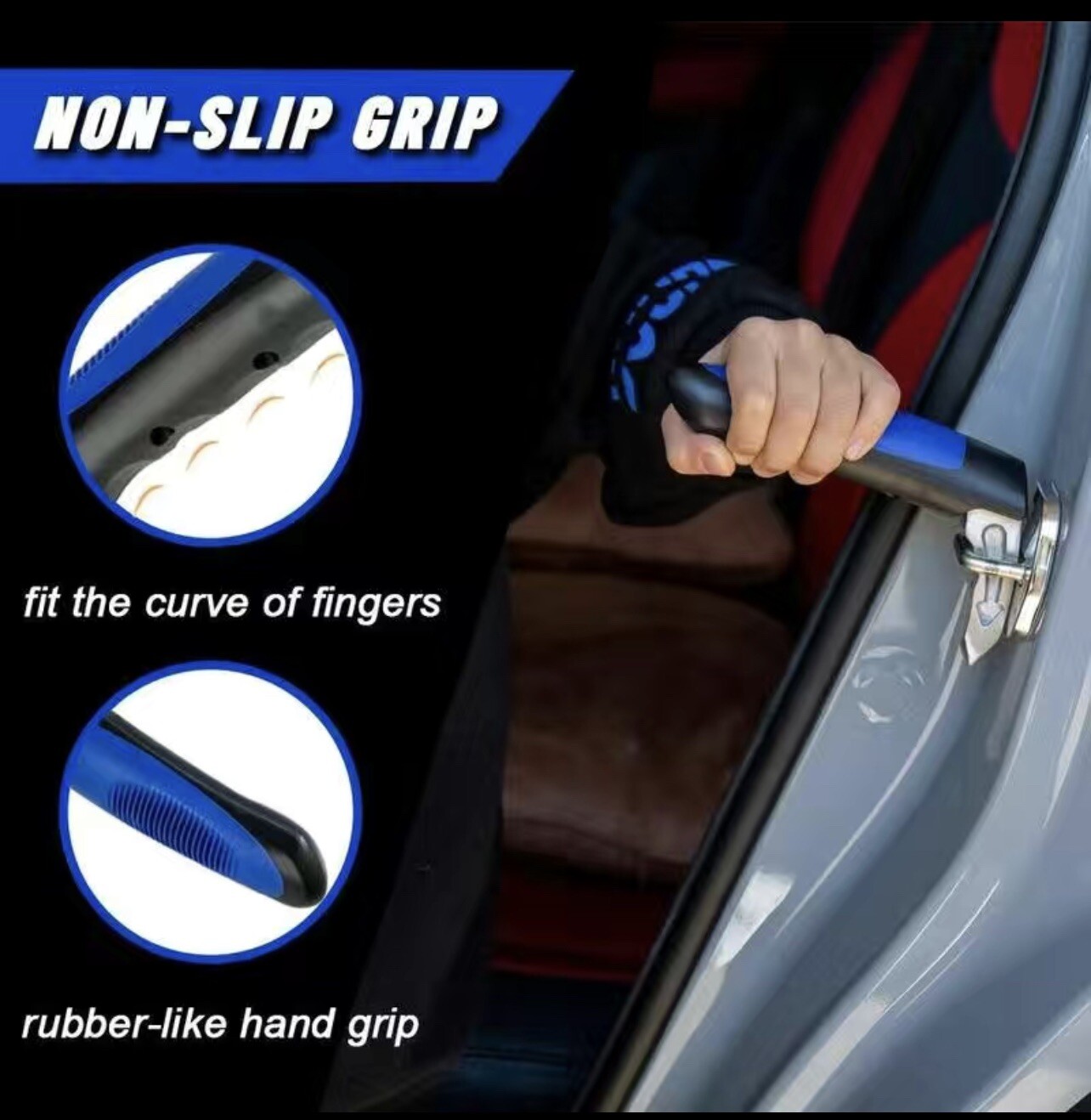 Car Door Handle for Elderly Car Handle Assist Support Multifunction Blue
