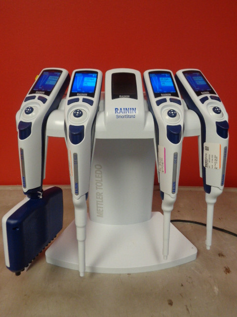 Mettler Toledo SmartStand SCS-B w/ 4 Rainin E4 XLS Digital Pipettes