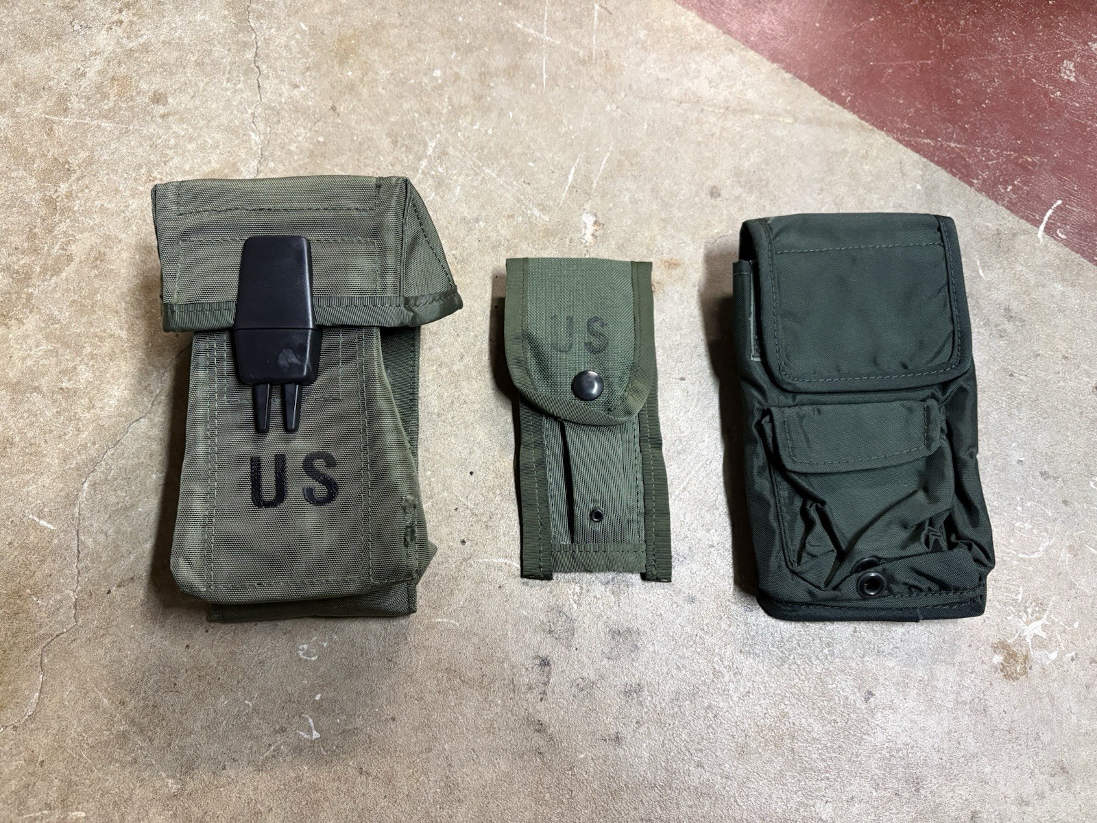 USGI ALICE Pouch Lot Magazine Radio GPS Pistol OD Green Modified