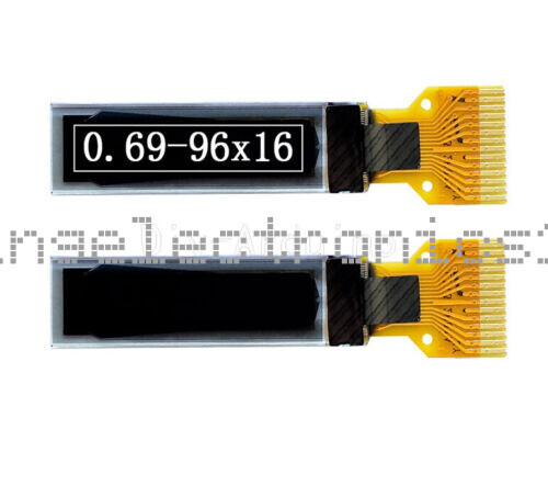 0.69 inch OLED display module 14PIN 96*16 white light SSD1306 I2C IIC