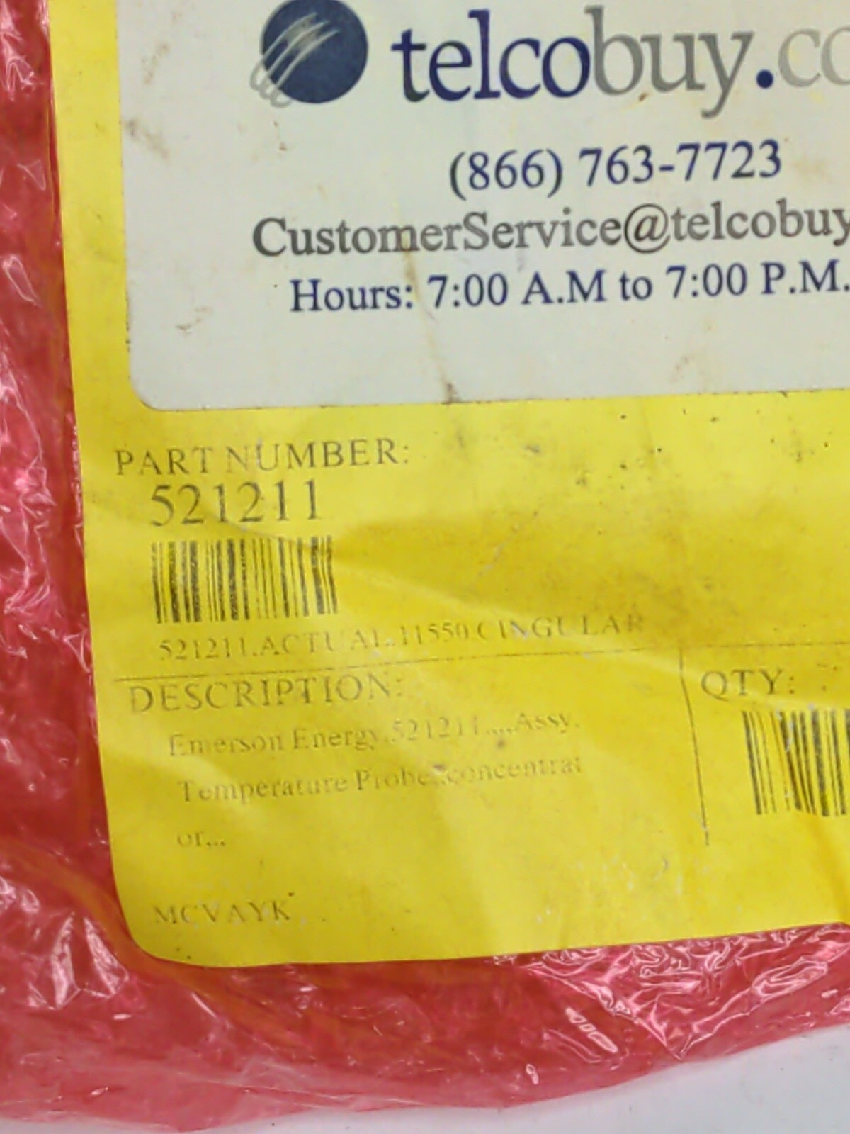 EMERSON, LORAIN TXM ASSEMBLY SPEC 521211 TEMP CONCENTRATOR
