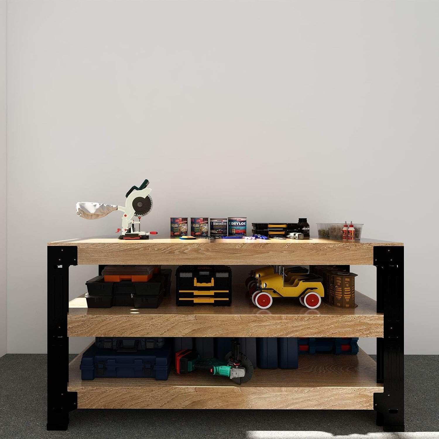 Steel Work Bench Leg Bracket Workbench Frame Kit Garage Shop Storage Shelving