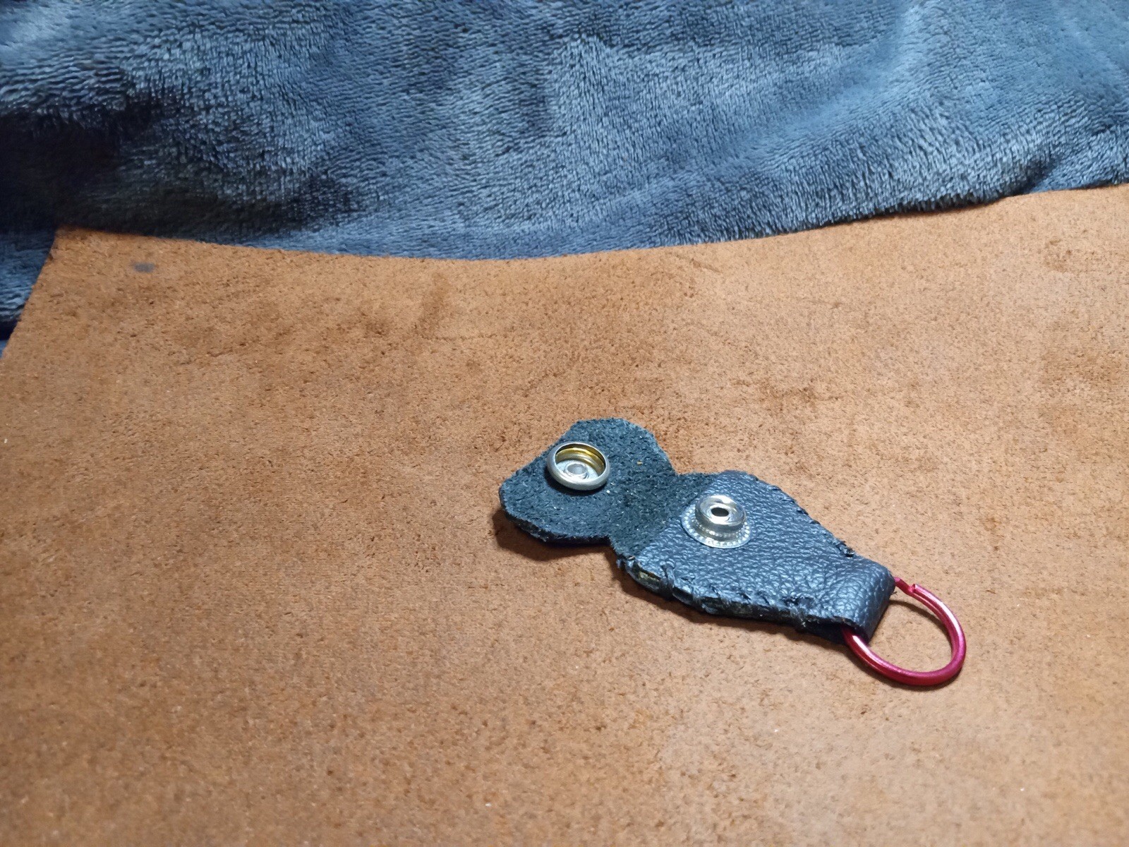 Leather Guitar Pick Holder Keychain (handmade)