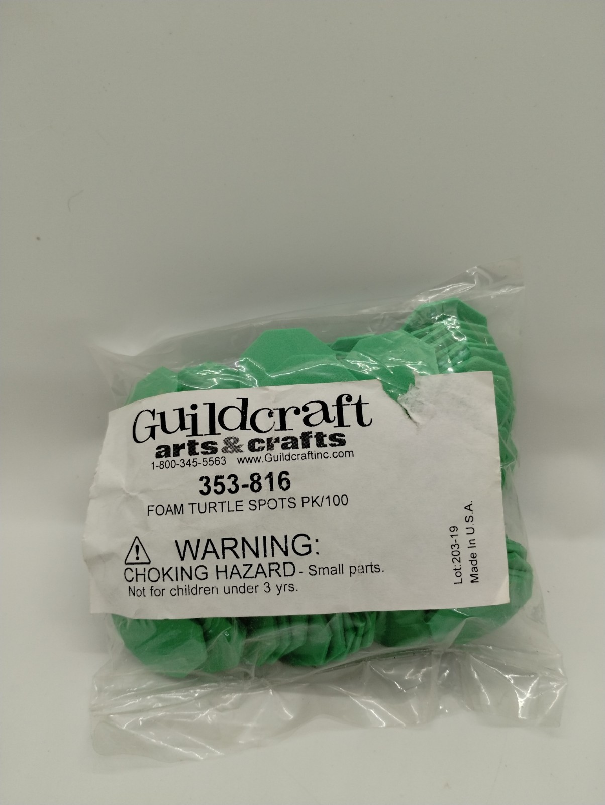Guildcraft Arts and Crafts - Foam Turtle Spots - 100 Count