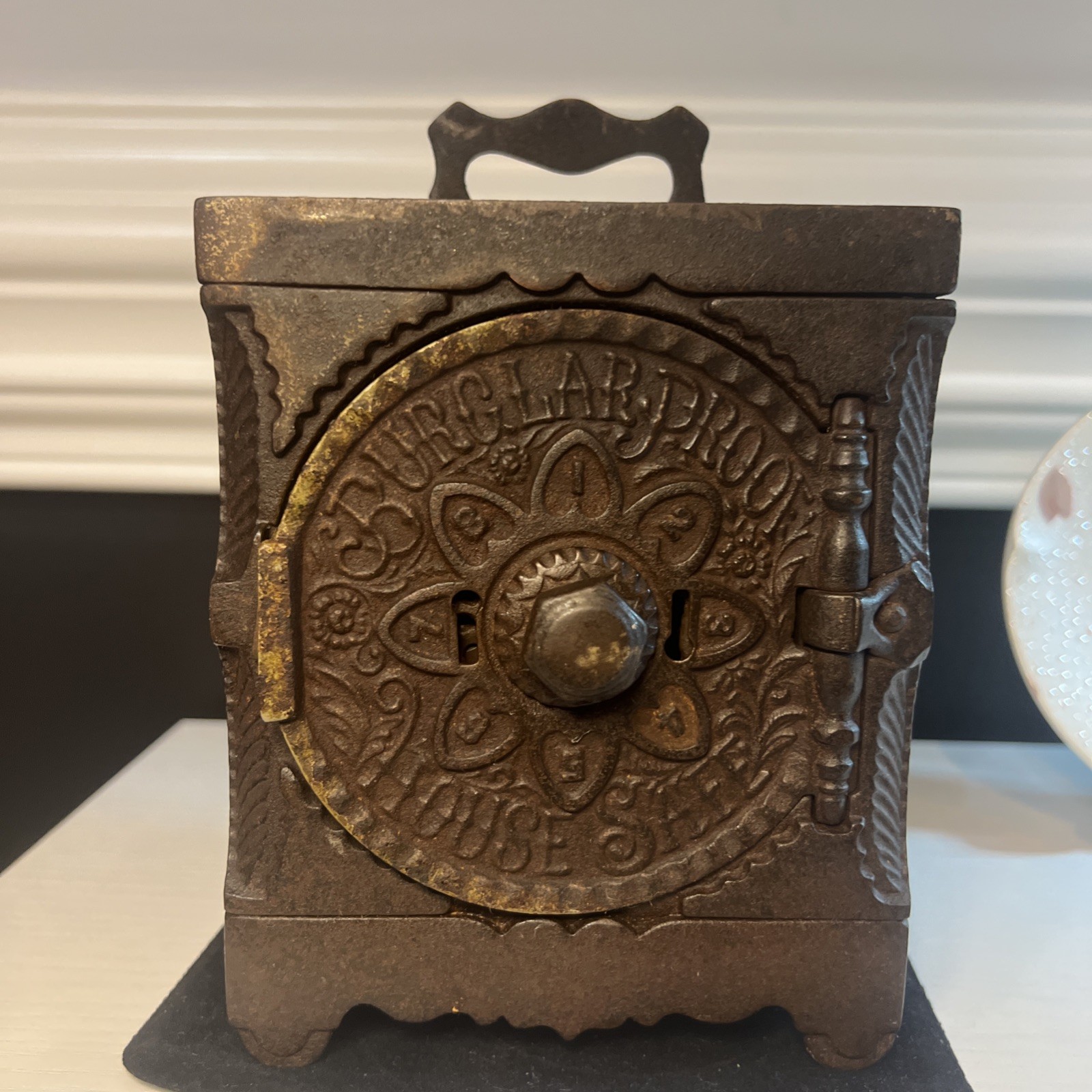 J&E Stevens August 17th, 1897 - Material, Cast Iron) (Burglar Proof Safe)not Key