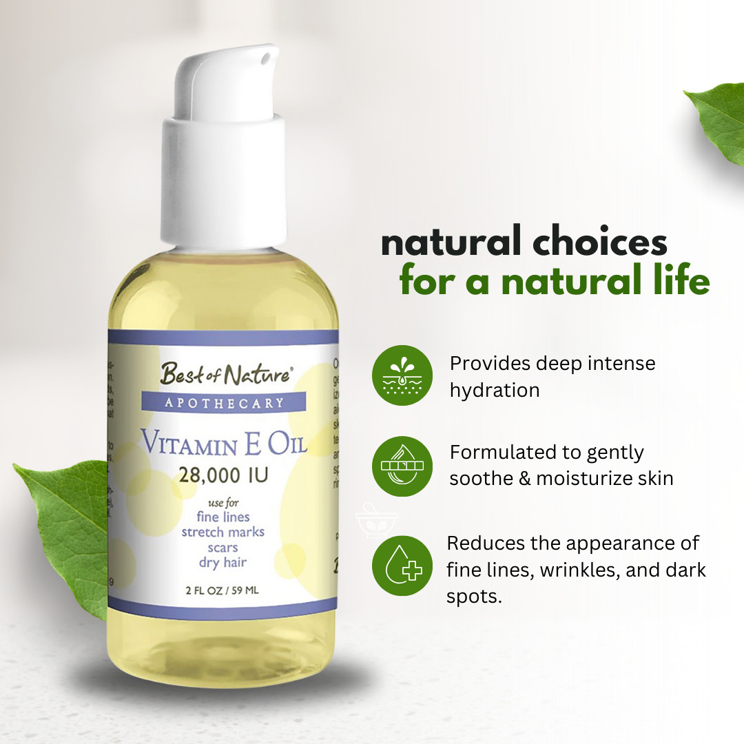 Vitamin E Oil - 100% Pure, Natural 28,000 IU- Skin, Hair, Face - Nourishing