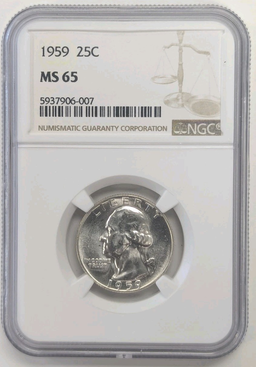 1959 P Washington Quarter NGC MS65 Type B- #Z209