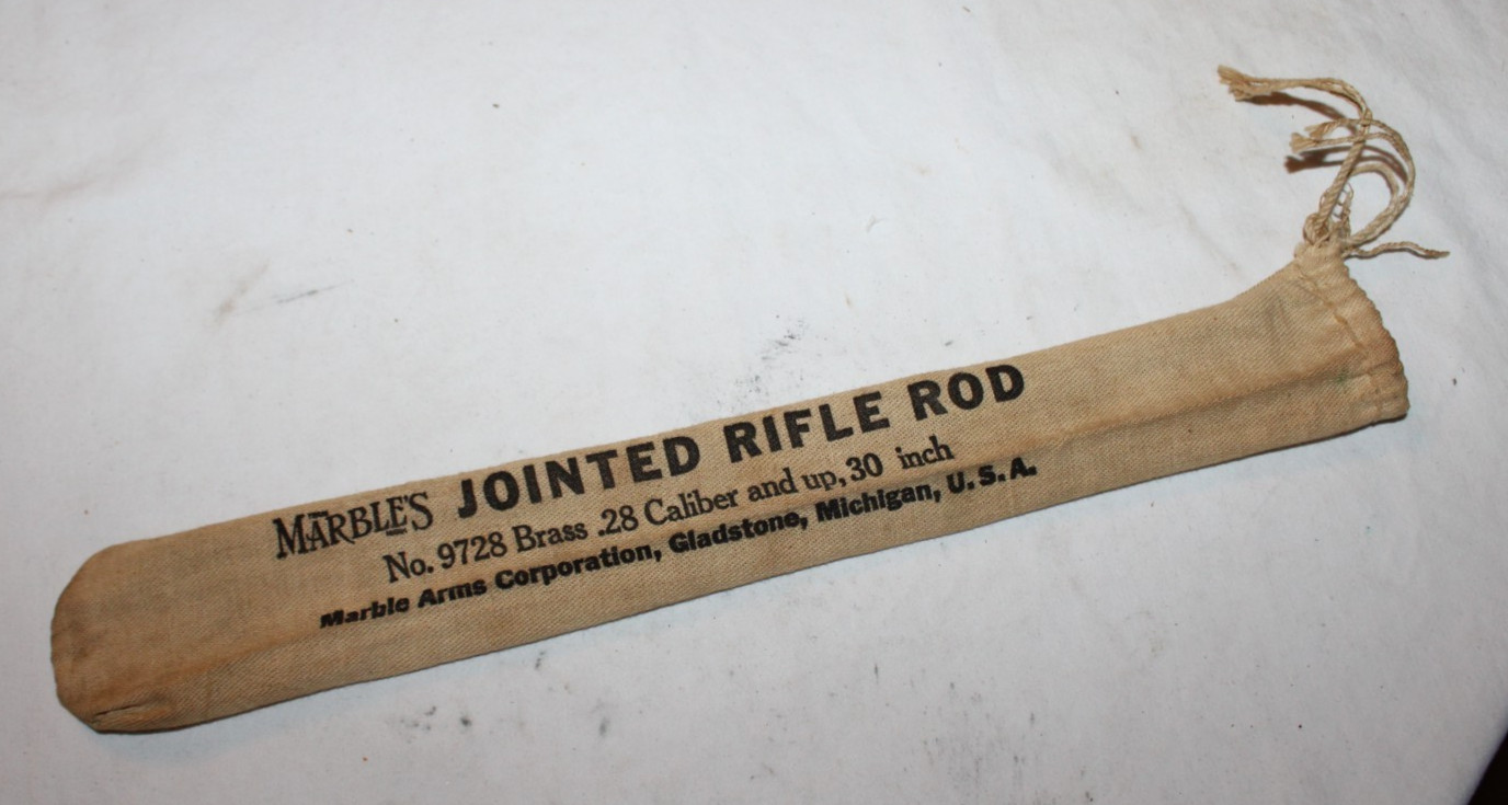 Marbles No 9728 Jointed Rifle Rod 28 Caliber and Up 30 Inch Brass Case ONLY