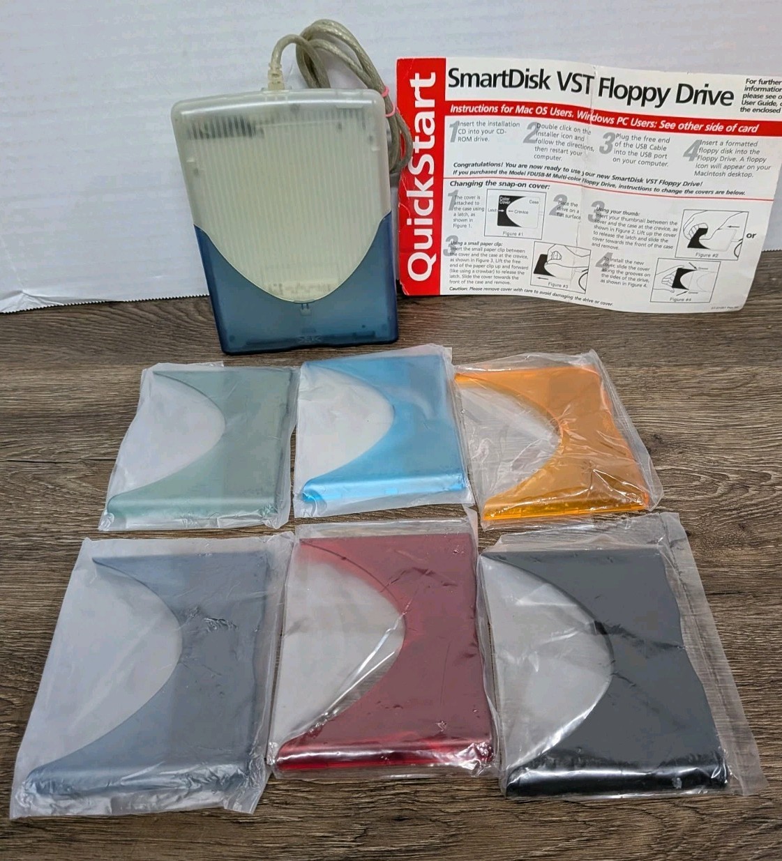 VST USB Floppy Drive Color Kit FDUSB-M with Color Faceplates - Tested