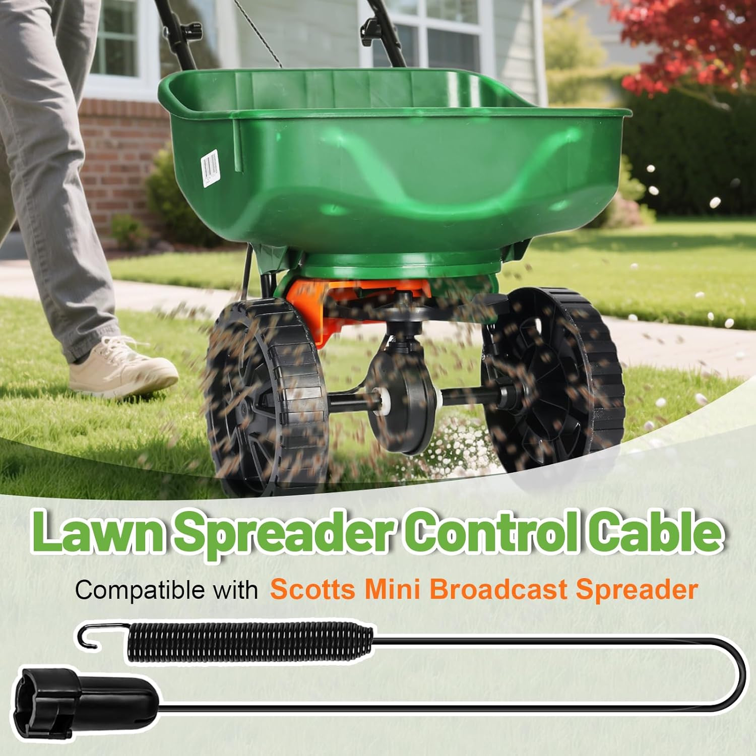 Lawn Spreader Control Cable, Compatible with Scotts Mini Broadcast Spreader, Law