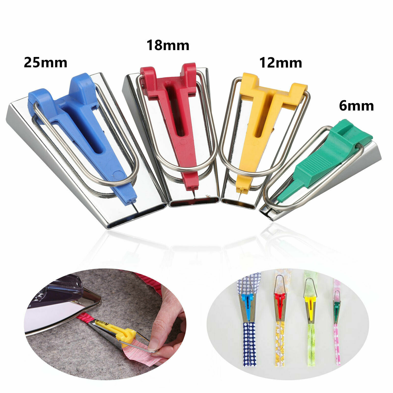 60pcs Fabric Bias Binding Tape Maker Kit Binder Foot For Sewing Quilting Sew Kit