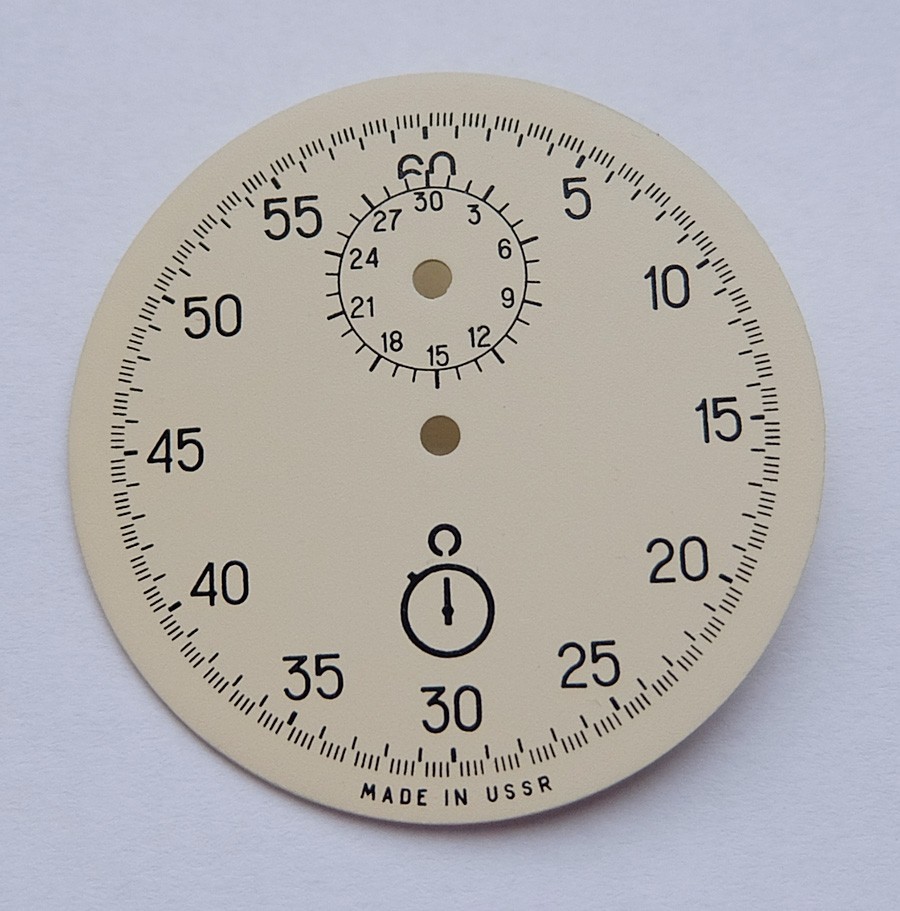 Original dial for AGAT Vintage USSR Soviet stop watch stopwatch 42 mm
