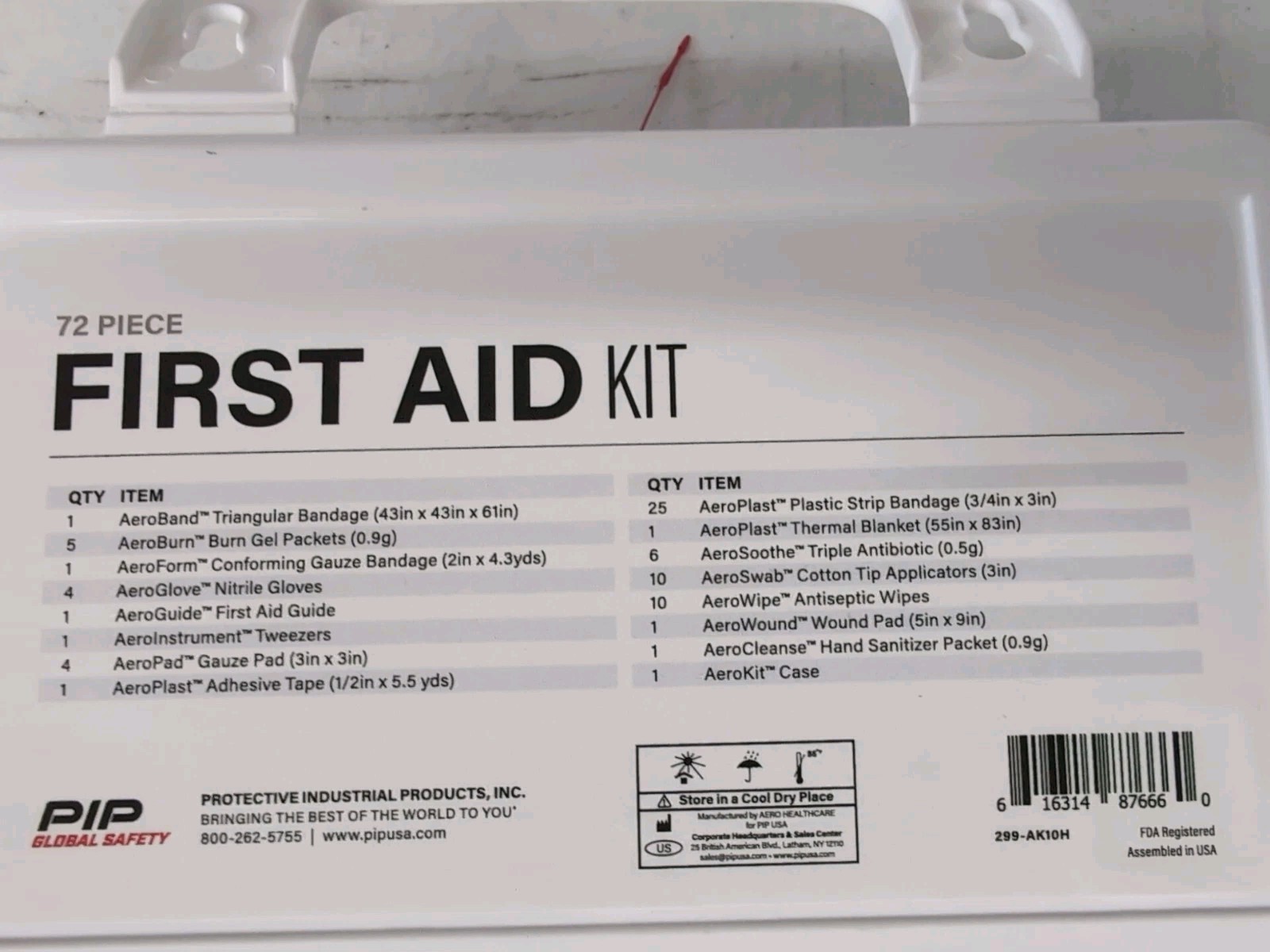 PIP Global Safety Contractor Workplace First Aid Kit 72 Piece Basic 299-AK10H