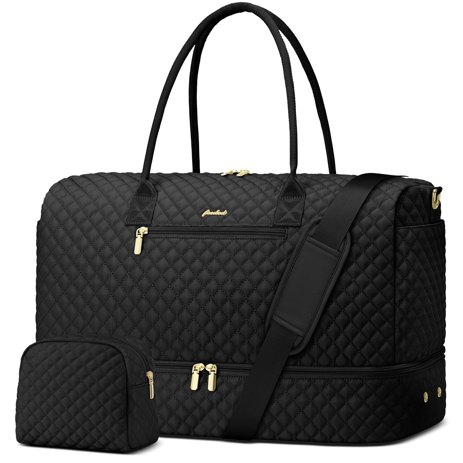 Travel Weekender Duffle Bags for Women - Large Carry On Bag with Shoe Compart...