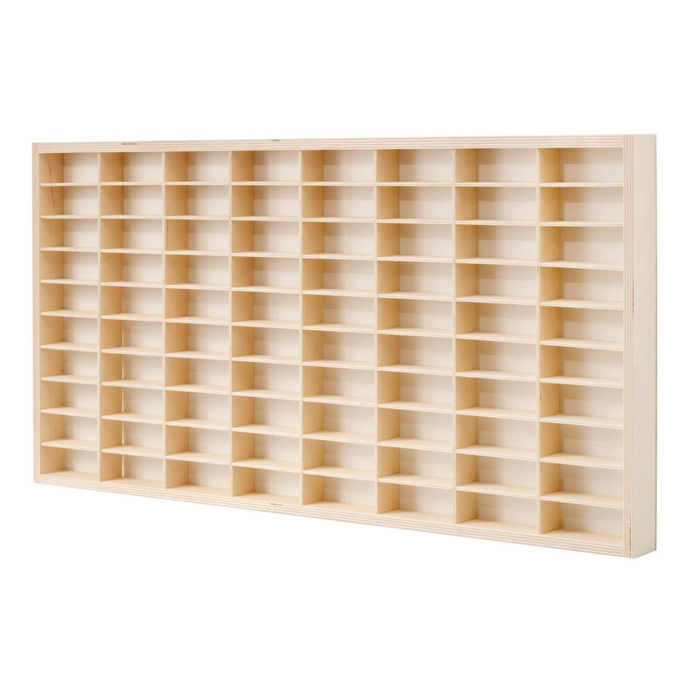 80 Grids for Car Model Diecast Car Matchbox 1/64 Wooden Display Storage Cabinet