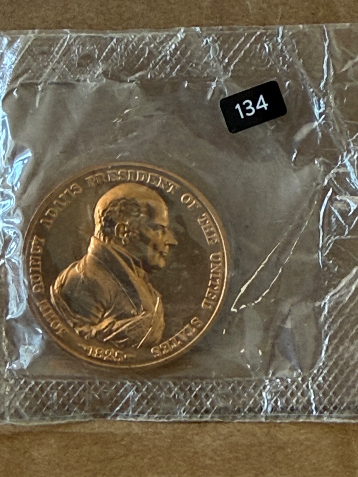 Bronze John Quincy Adams Presidential Medal 1 5/16"  (106-134)