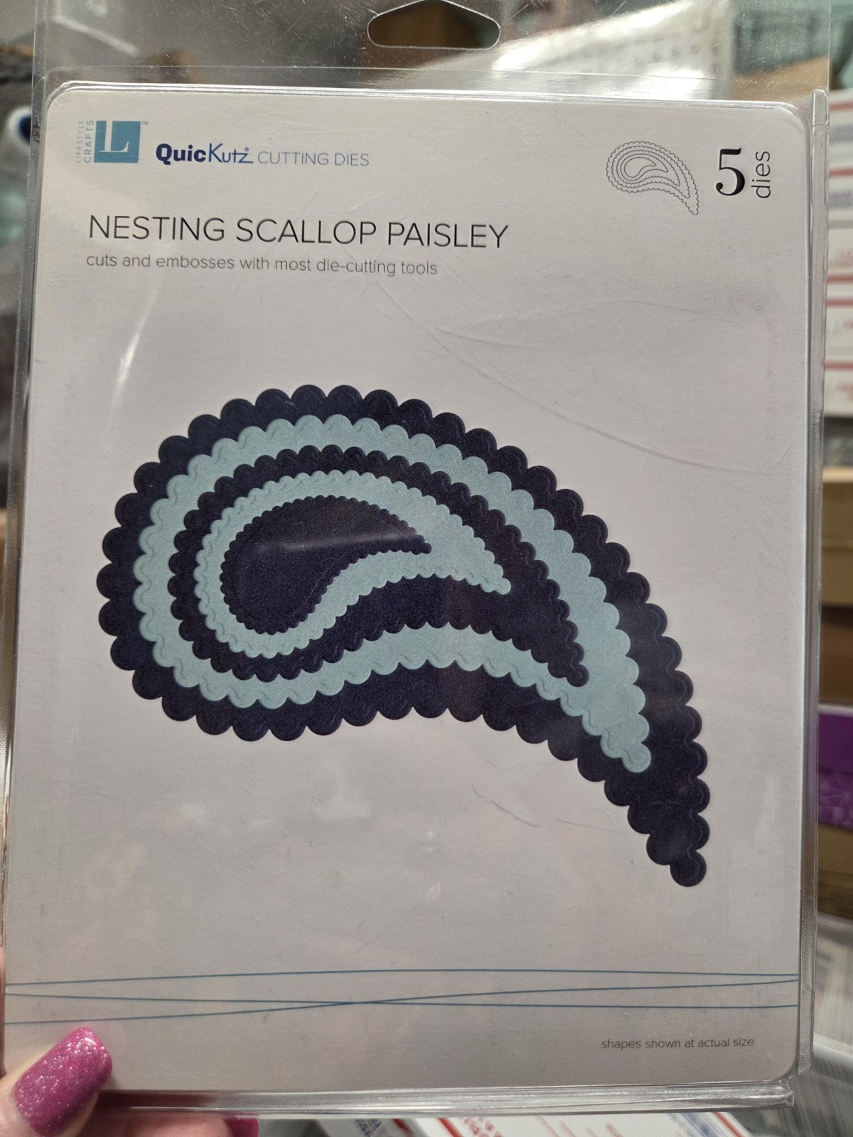 QuicKutz Nesting Scalloped Paisleys Die Set 5pcs NEW