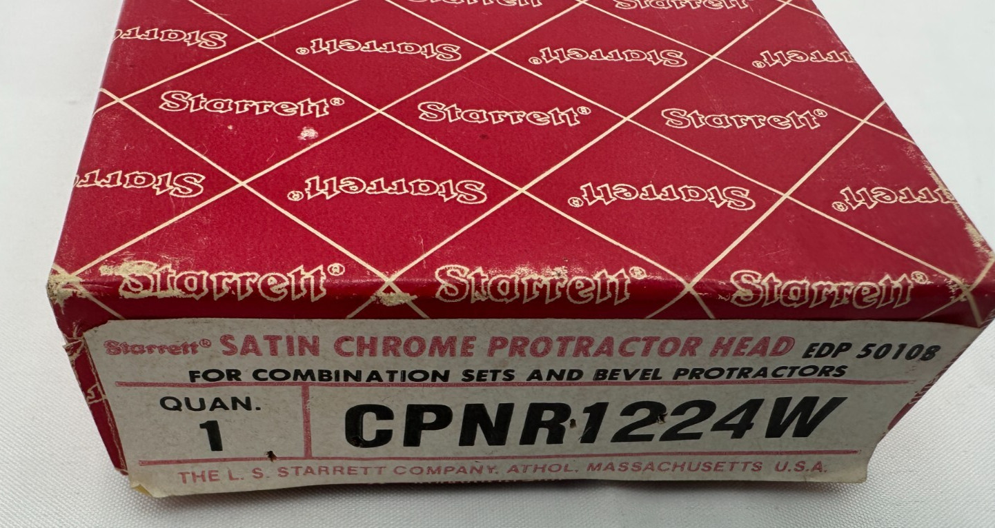 Starrett CPNR-1224W Protractor Head for Combination Squares & Protractors USA