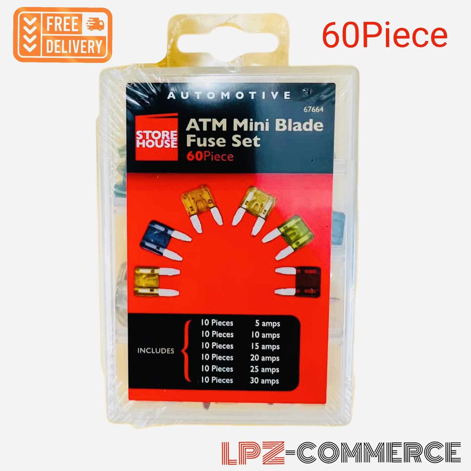 Brand New STOREHOUSE 67664 ATM Mini Blade Fuse Set 60 Piece /US SELLER ‼️ 🇺🇸.