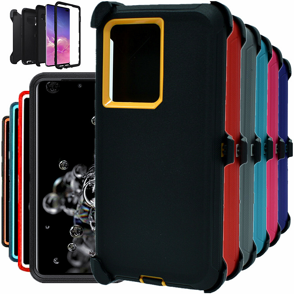 For Samsung Galaxy S20/S20+ Ultra 5G Shockproof Defender Case with Belt Clip