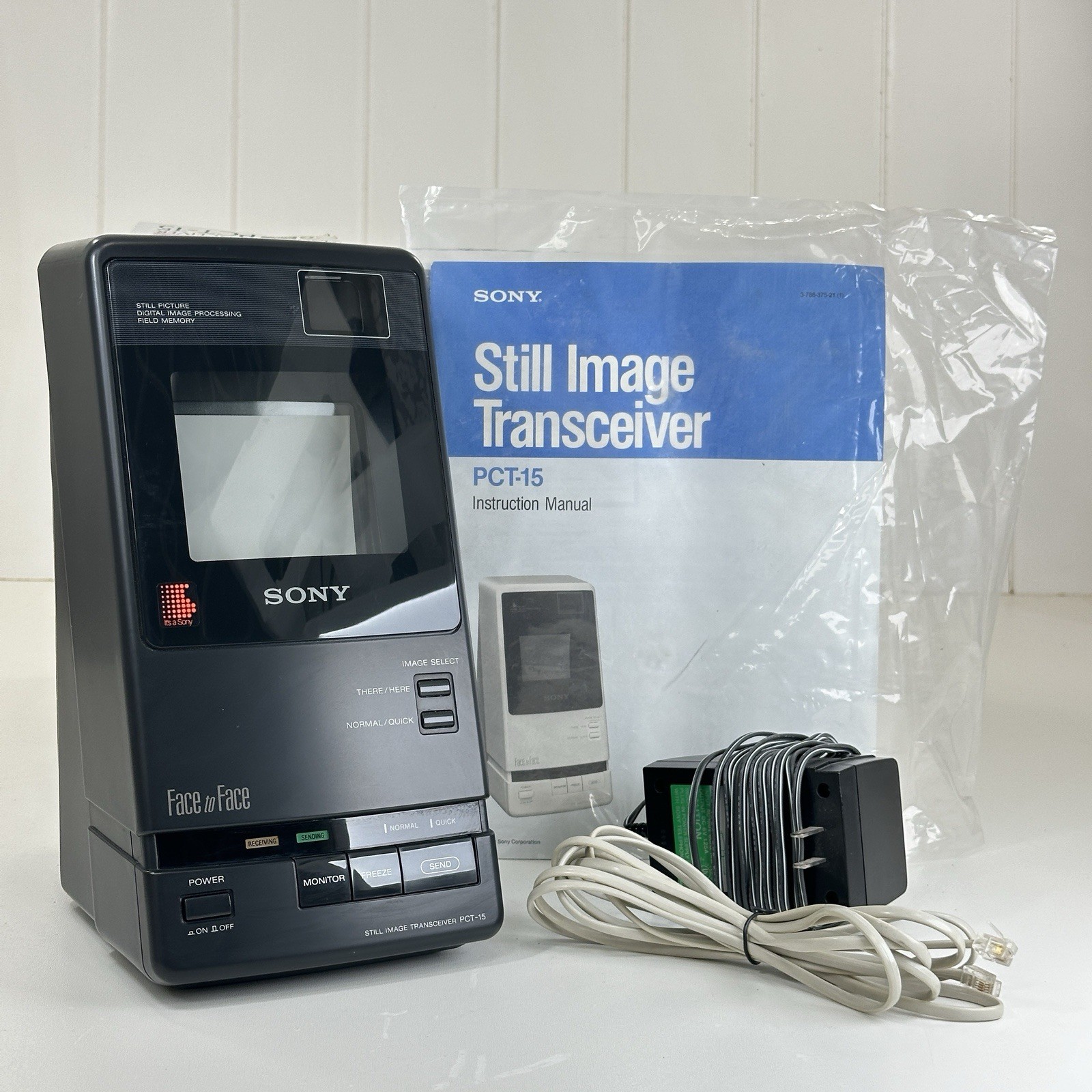 RARE VTG Sony PCT-15 Face-to-Face Still Image Transceiver Open Box Tested Works