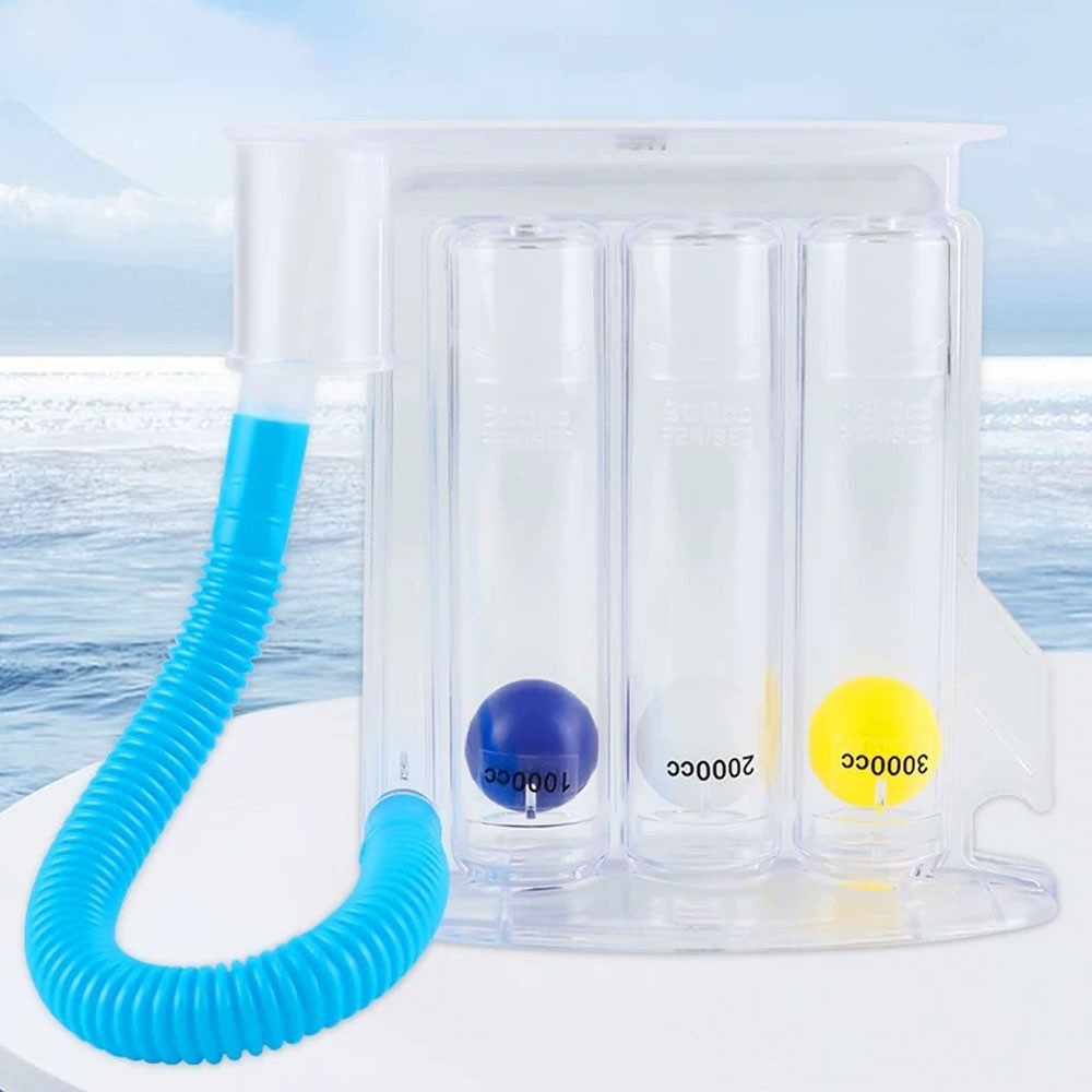 Lung Deep Breath Spirometer Breathing Exerciser Trainer Incentive Spirometry KU