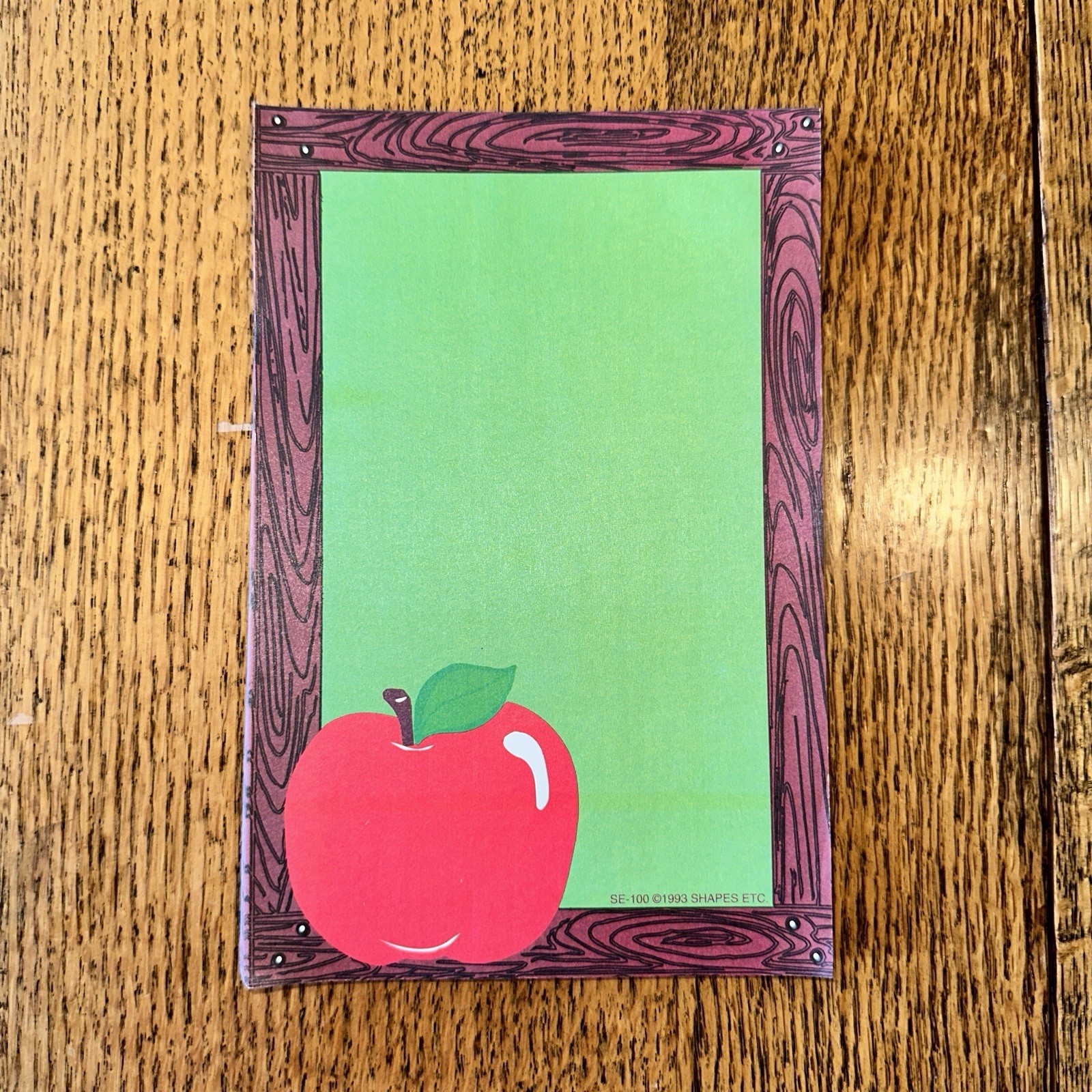Vtg Chalkboard Apple Large Note Pad 80s 90s 49 Sheets Classroom Homeschool