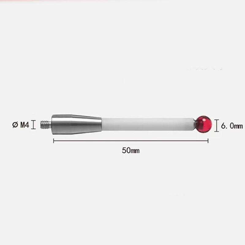CMM touch probe M4 threaded shank 6mm ruby ball 50mm L ceramic rod A-5000-3709