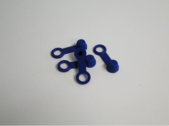 Helix Racing 202-2004 Brake Bleeder Screw Cap; Blue; With Tether; Set Of 4