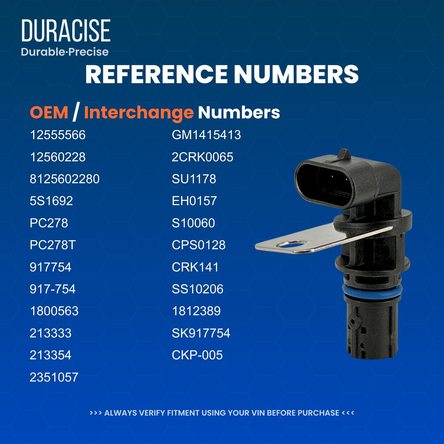 Crankshaft Position Sensor Compatible with 1999-2009 Chevrolet...