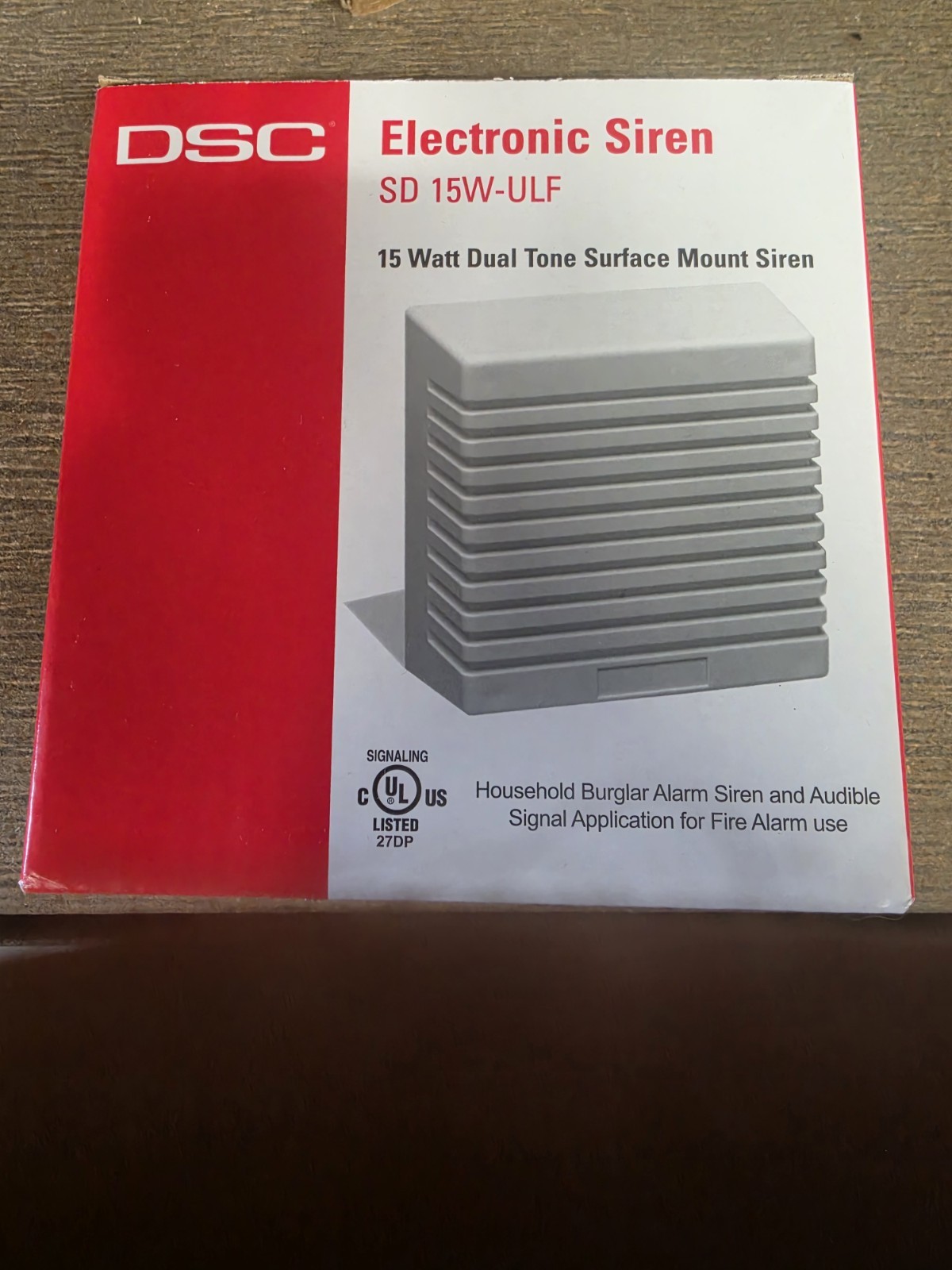 DSC SD 15W-ULF 15 Watt Dual Tone Surface Mount Household Burglar Alarm Siren New