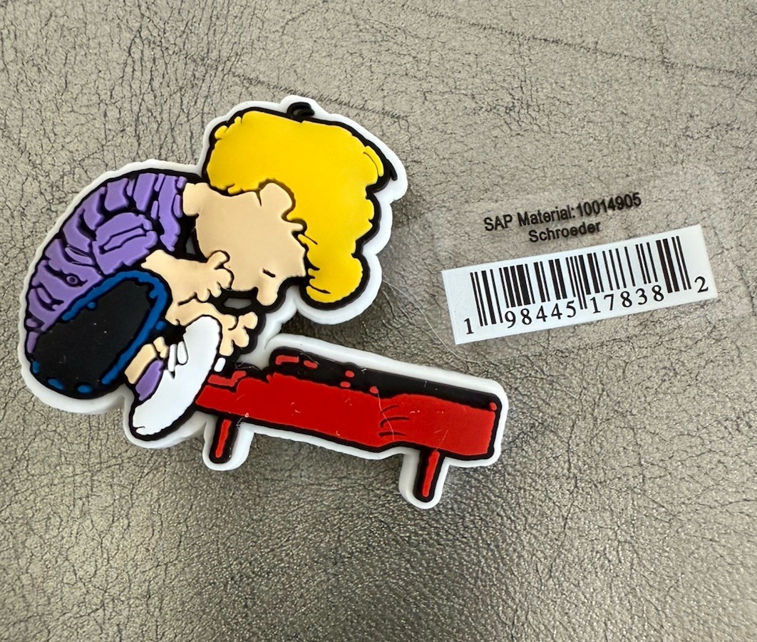 Peanuts Schroeder Piano Authentic Croc Shoe Charm Jibbitz