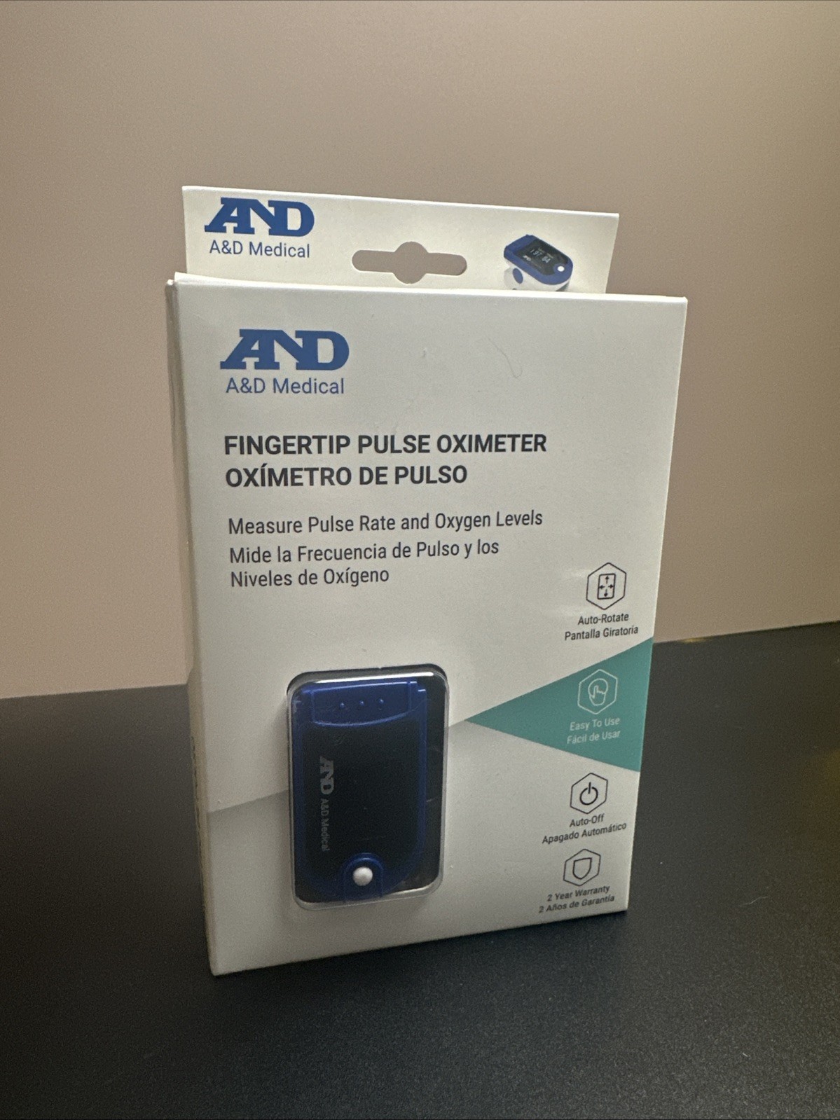 A&D Medical Fingertip Pulse Oximeter Measures Oxygen Levels in your Blood Cells