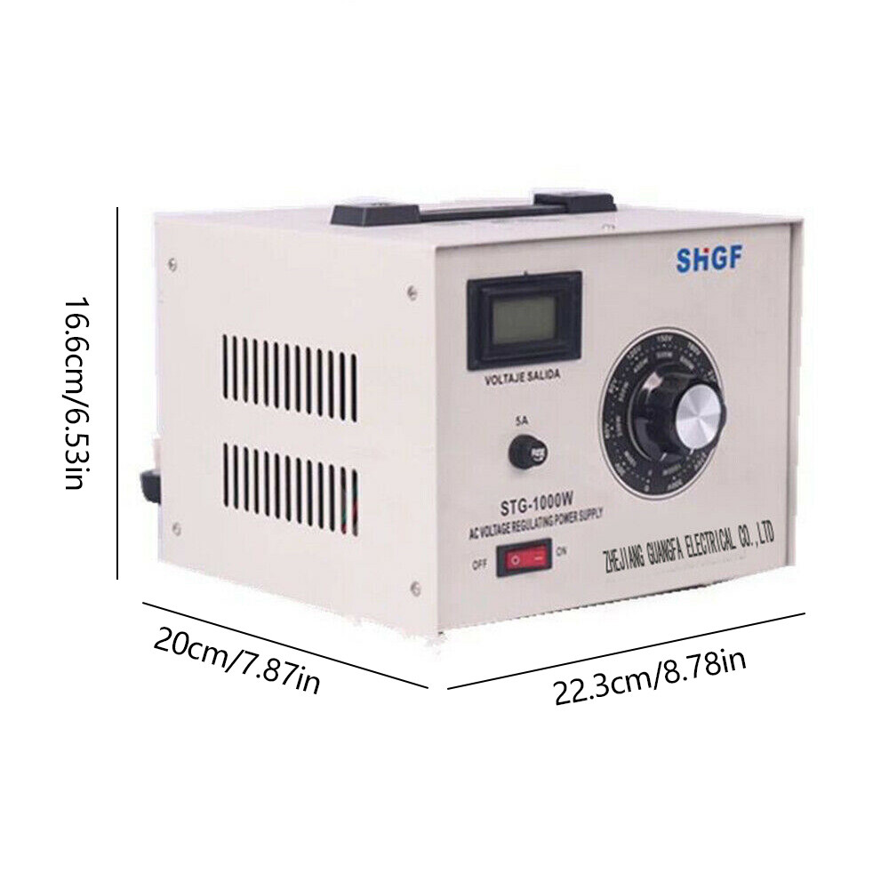 Variac Auto Transformer AC Variable Voltage Regulator Metered STG-1000W 0-300V