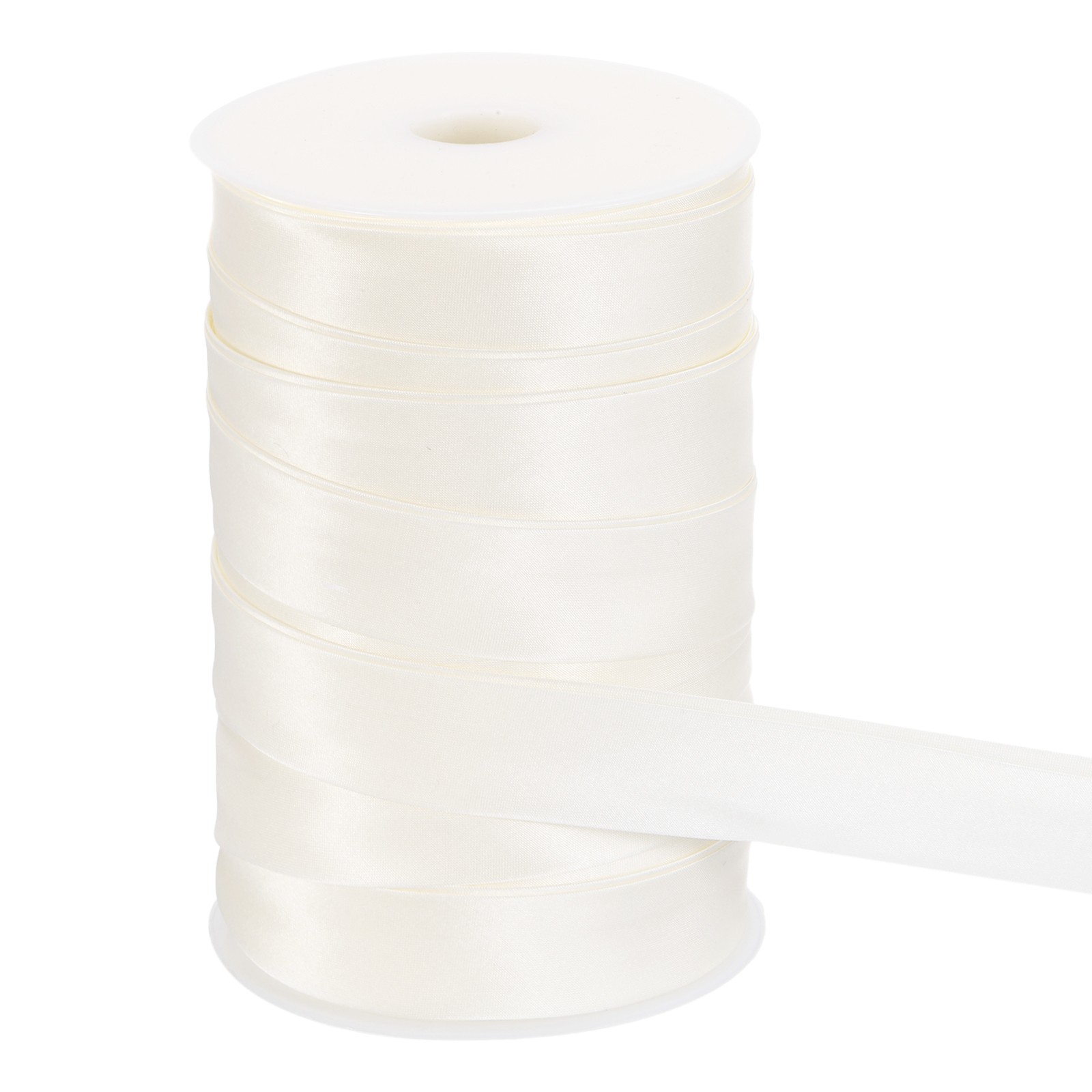 1 Inch x 55 Yards Double Fold Bias Tape for Sewing DIY Craft Beige White